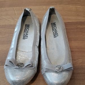 Girls, size 13, silver ballet flats